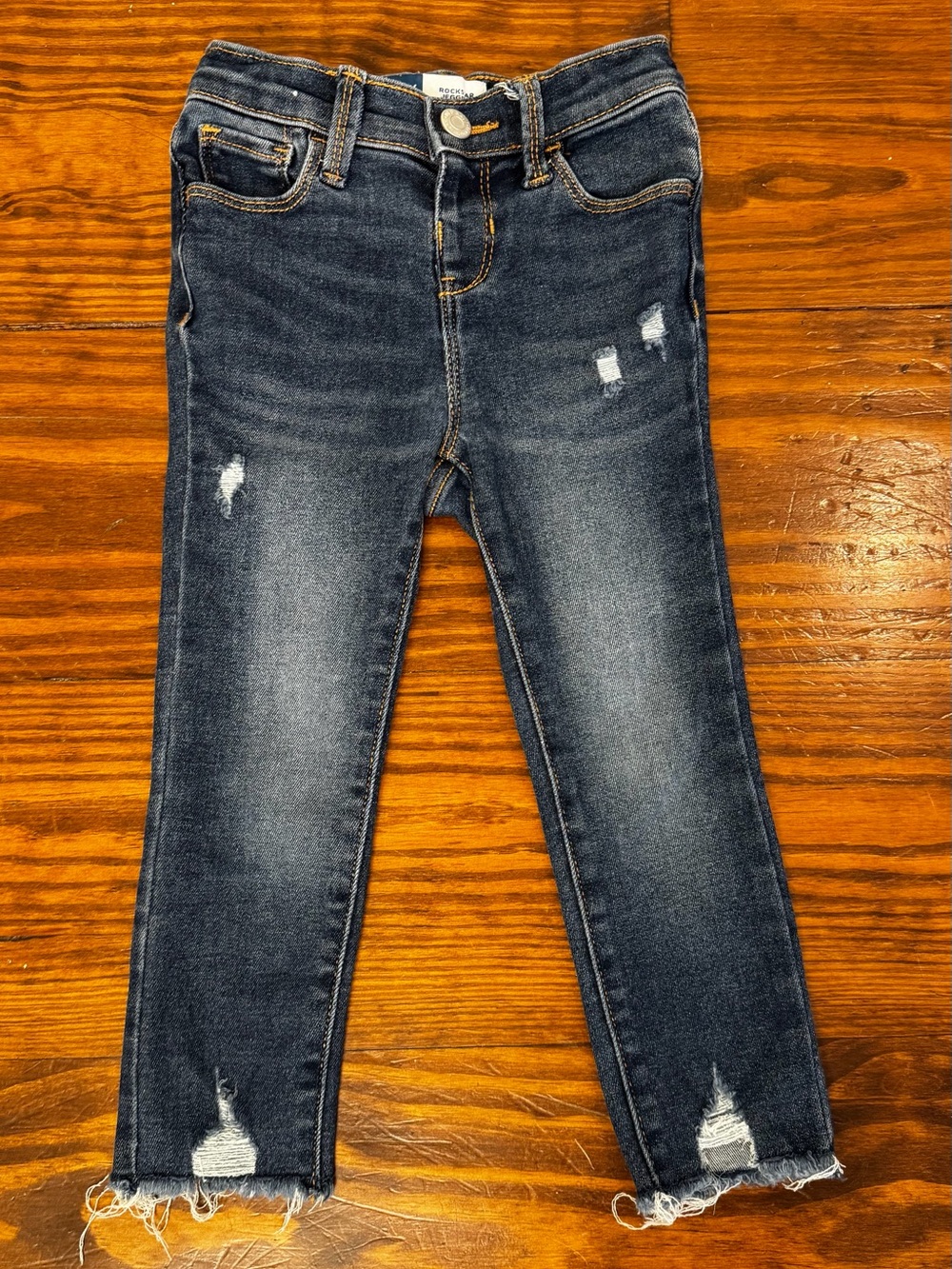 Old Navy Kids Dark Blue Distressed Jeans